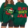 Women's Casual Fashion Long Sleeve Christmas Printed Round Neck Sweatshirt Top