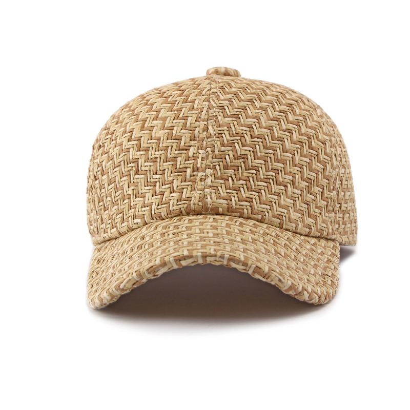 Sombrero de Verano para Hombre Gorra de Béisbol de Paja Sombrero Protector Solar para Exteriores Gorra Transpirable para Mujer