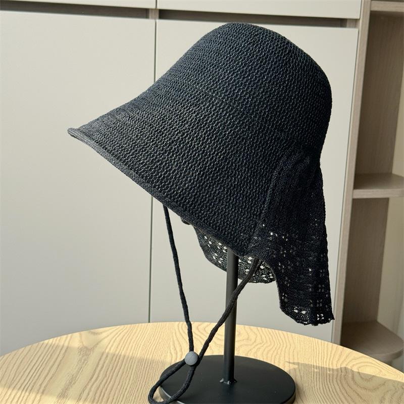 Summer Neck Protection Fisherman Hat for Women Outdoor Cycling Trip Sun Protection and Shading Large Eave Beach Hat