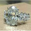 Popular European and American Fashion Oversized Zircon Temperament Women's Ring Ring, with Jewelry Factory