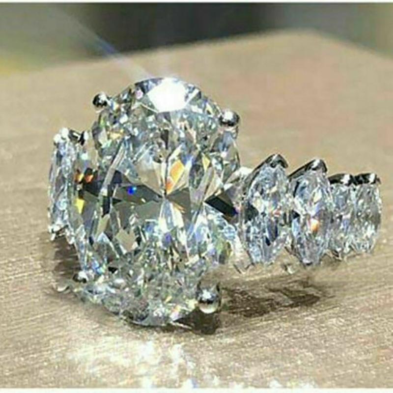 Popular European and American Fashion Oversized Zircon Temperament Women's Ring Ring, with Jewelry Factory