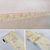 A Roll Self-Adhesive Waterproof PVC Wall Decal Fresh 3D Flower Border Wall Sticker New Wallpaper Bedroom 3D 10.5cmx5m