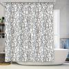 Abstract Art Shower Curtain Modern Minimalist Line Drawing Bathroom Decor Washable Fabric Backdrop Home Textile