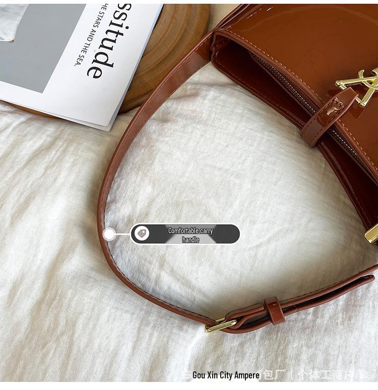 2025 Geantă de umăr de nișă versatilă de culoare solidă exclusivă pentru femei