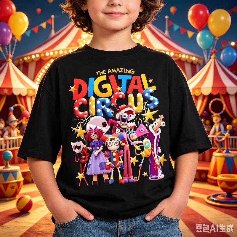 Das Erstaunliche Digitale Zirkus T-Shirt, TADC Fan Geschenk, Zirkusfiguren Shirts, Zirkus Thema, Anime Geschenk Geburtstag für Kinder/Erwachsene