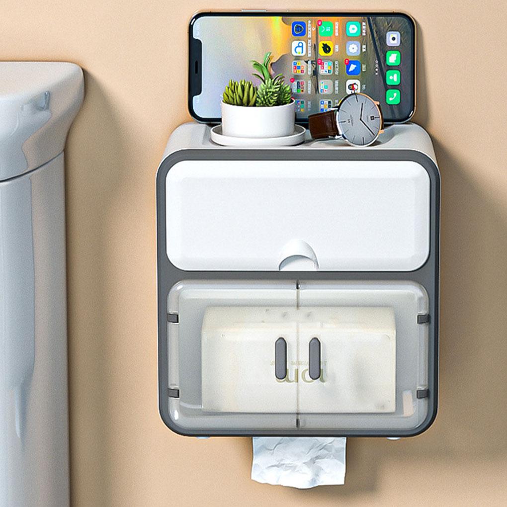 Cutie de depozitare transparentă pentru baie, capacitate portantă puternică, organizator de depozitare pentru baie