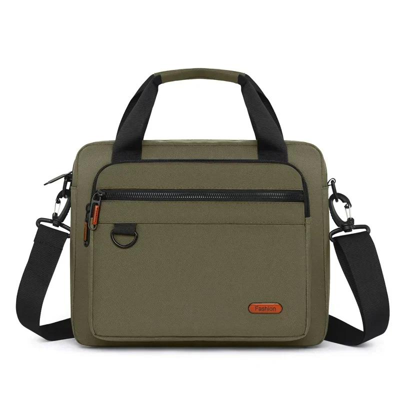 

Однотонные Оксфордские повседневные сумки через плечо на молнии, многослойные сумки-кошельки через плечо, универсальные сумки для поездок на работу и деловых поездок зелёный