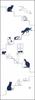 Dyeing Anbo Hand Towel Cat Navy Authentic Dyed Cotton Tokuoka Made In Japan 35cm X 100cm "Staircase Blue" 100%