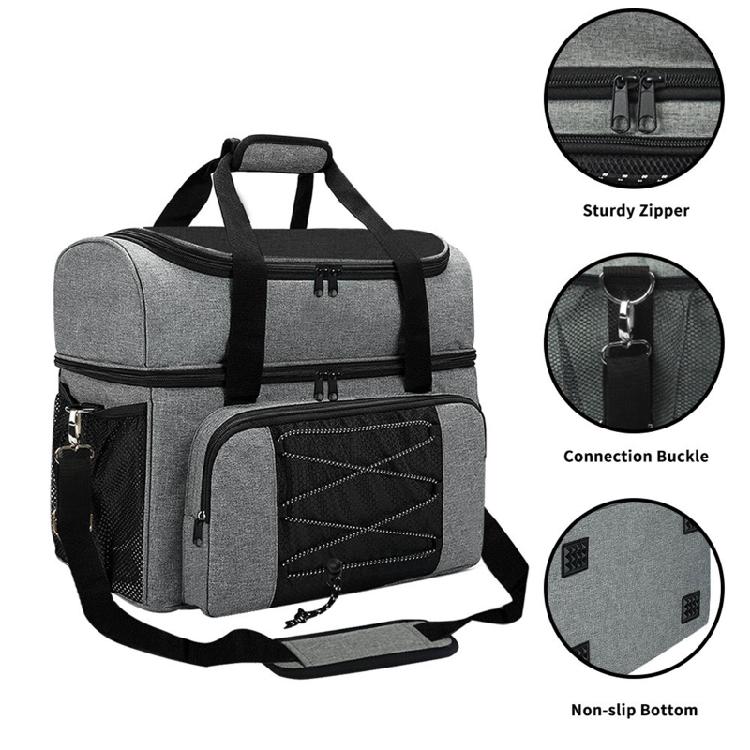 Bowling Tote for Carrier Handbag with Padded Divider for Balls and Bowling Shoes