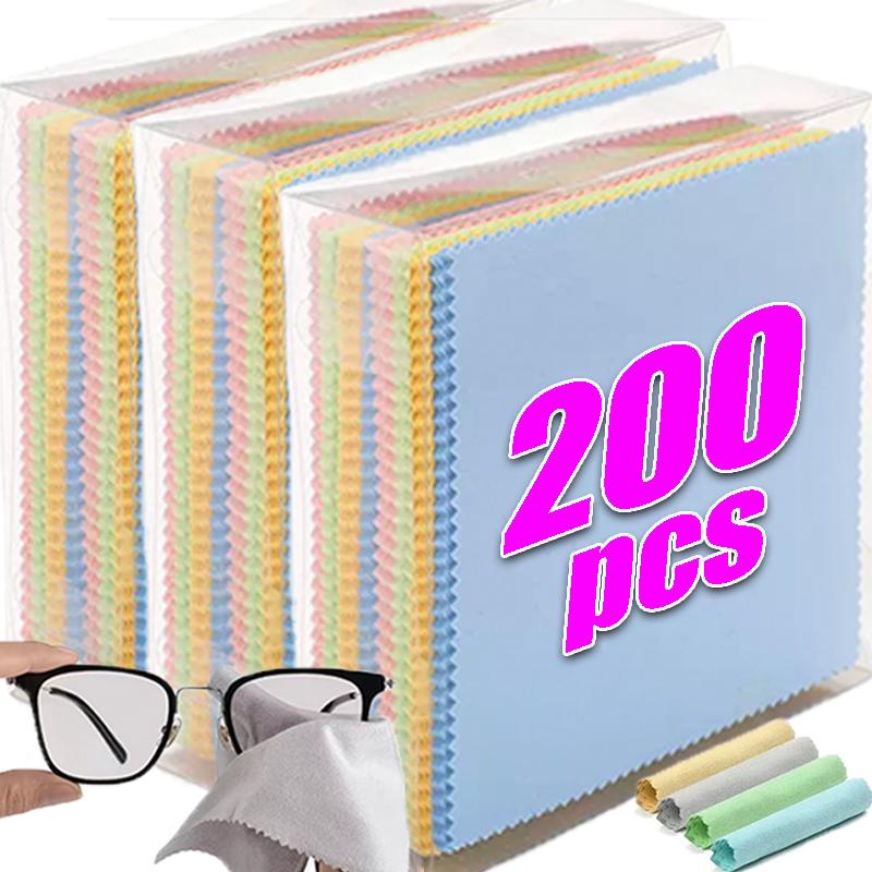 Square Glasses Cleaning Cloth Microfiber Random Color High Quality Glasses Cloth Daily Soft Phone Screen Cleaning Wipe Wholesale