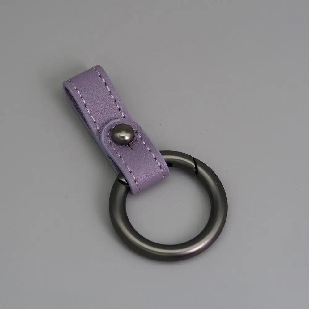 PU Leather Key Rings Zinc Alloy Ring Super Lightweight Cowhide Keychain Multi-purpose Man Car Keychain Outdoor Tool