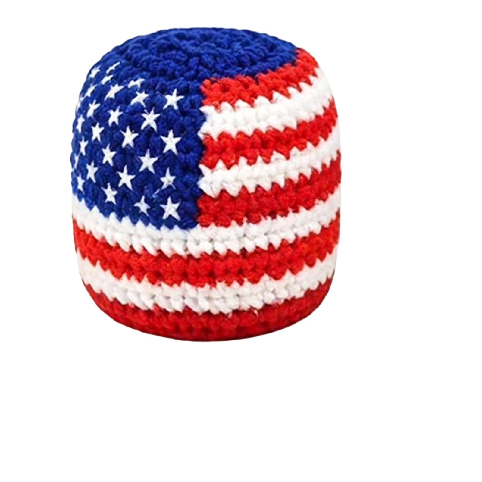 

Handmade Crochet Soft Knitted Footbag Durable Cotton Yarn Outer Layer for Outdoor Indoor Play and Skill Practice One Size білий