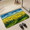 Pretty Famous V Van Gogh Art Floor Mat Eco  Flannel Doormat Non Slip Odorless Indoor Floor Rug Soft Short Plush Home Mat