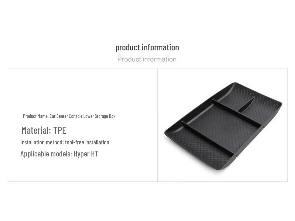 23-25 Model HT Lower Center Console Storage Box for Car Interior Modification