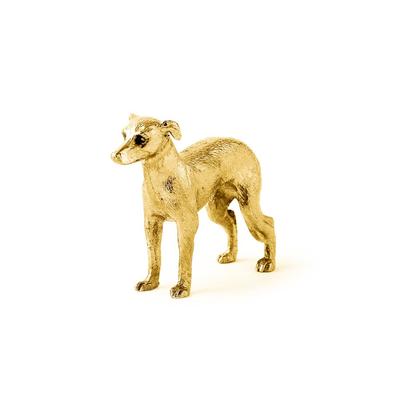 Italienisches Windspiel 22 Karat Vergoldet Hergestellt in England Kunst Hund Figur Sammlung