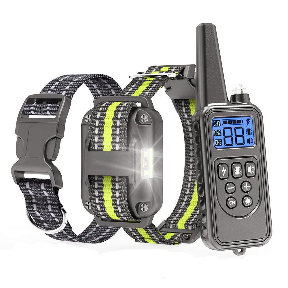 800m Dog Training Collar with Remote – Recyclable Anti-Bark Electronic Collar & Nylon Rope