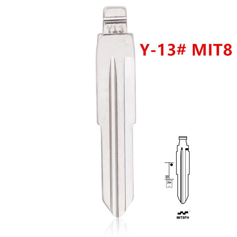 

10pcs Y-13 Y13 13#, MIT8 MIT8FH KEYDIY Universal Remotes Flip Key Blade for Mitsubishi