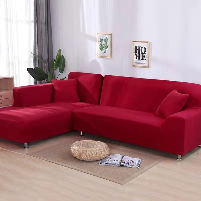 Elastische L-Form Sofabezug Überwurf für Eck-Chaiselongen-Sofa Schutzbezug für Wohnzimmermöbel Dehnbar
