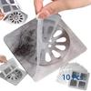 Disposable drain hair stickers, upgraded disposable shower drain cover to prevent hair clogs, sink strainer (10-pack)