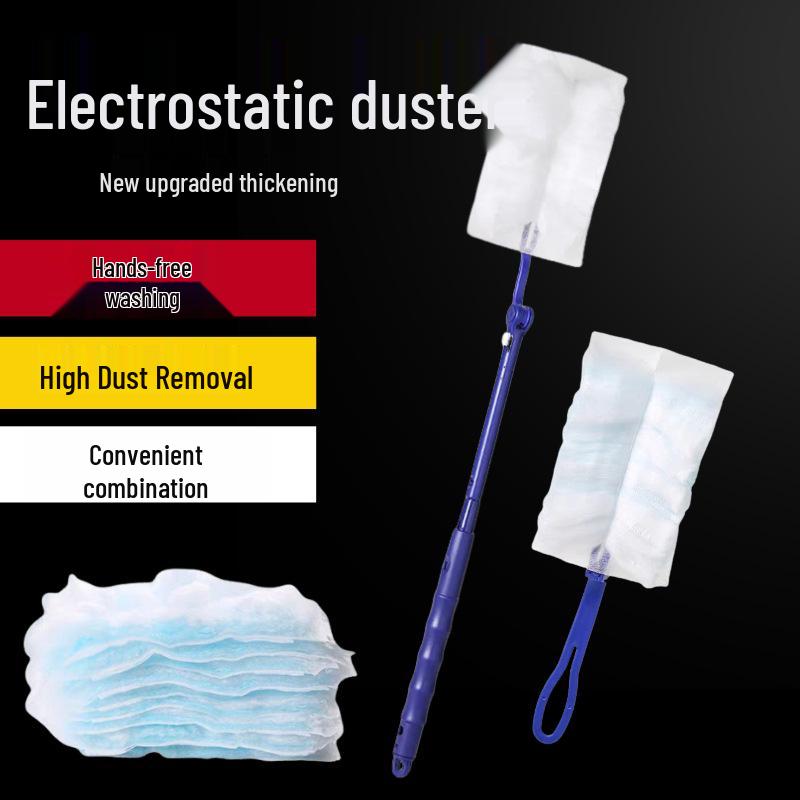 Plumeau Électrostatique Anti-poussière Jetable avec Tête Remplaçable