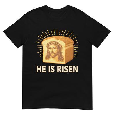 Hij is Opgestaan Grappig Paasbrood Jezus Meme T-shirt