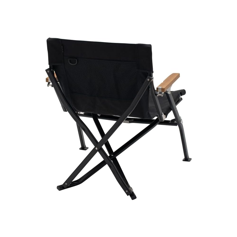 Snow Peak Low Chair Short Black LV-093-AZ Compact Deck Chair Relaxed Color Design