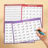 4 Pieces Math Posters for Kids Double Sided with Answers Erasable Teacher Must Have Secondary