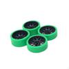 4 Pieces RC Car Wheel with Treaded Tire 1:28 Scale MultiSpoke Rim LowProfile Tires