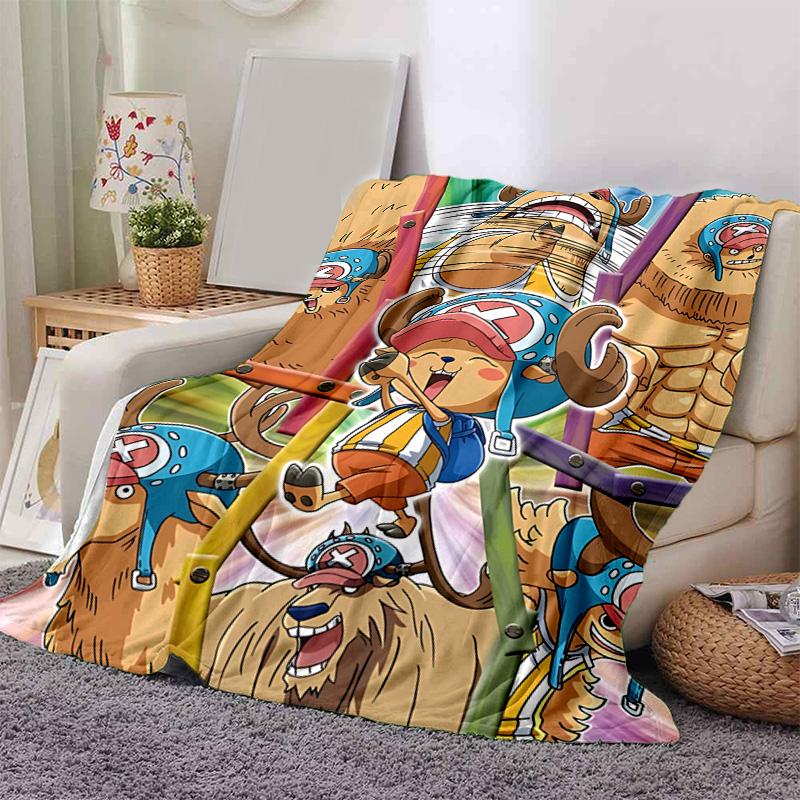 1pc One Piece Adventure Soft Throw Blanket Flannel All Season Light Weight Living Room/Bedroom Warm Blanket. M7270163