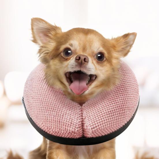 Inflatable Dog Collar Blow Up Dog Donut Collar Cone Collar Alternative After Surgery Pet Donut Collar for Large Medium Small Dogs Cats Post Surgery
