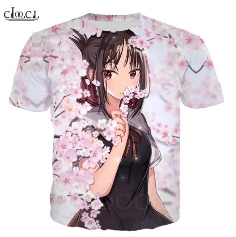 Chika Fujiwara T-shirt Top 3D Print Anime Kaguya Short-sleeve T-shirt Sportswear Casual Street Trend