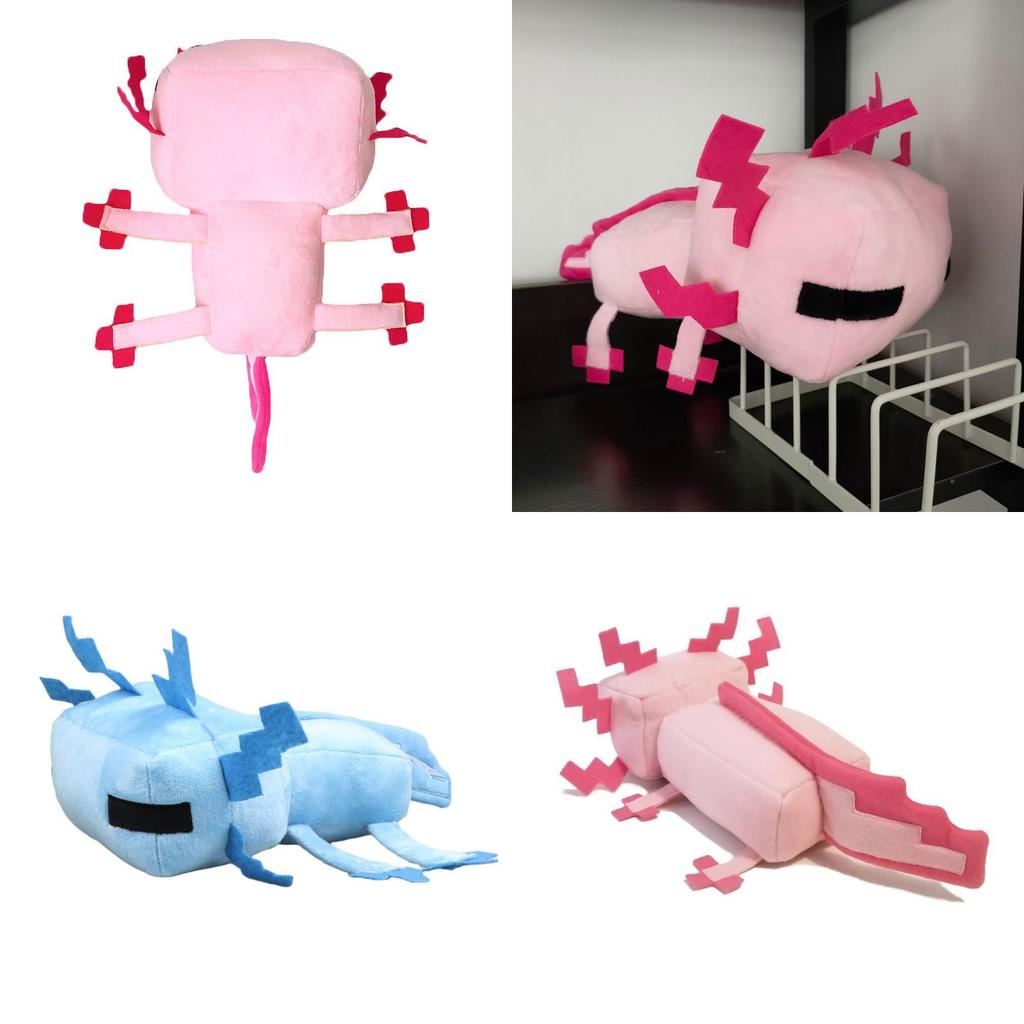 New Axolotl Cute Animal Salamander Plush Doll Hexagonal Dinosaur Doll Home Decor Gift 30cm
