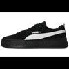 Women's Black White Smash Platform Suede Low Top Sneakers 366488-02