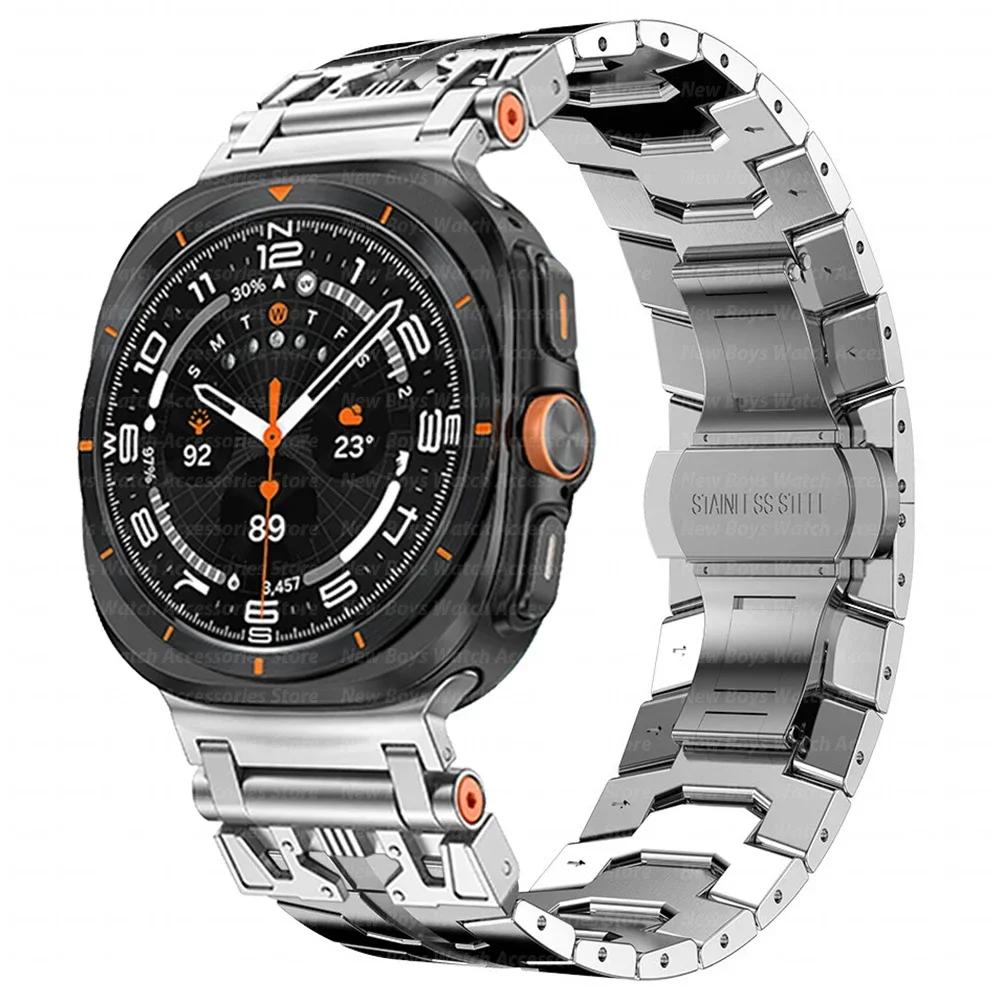 Stainless Steel Bracelet for Samsung Galaxy Watch Ultra 47mm Band for SAMSUNG 7 GALAXY ULTRA 47MM Men Business Strap Watchband