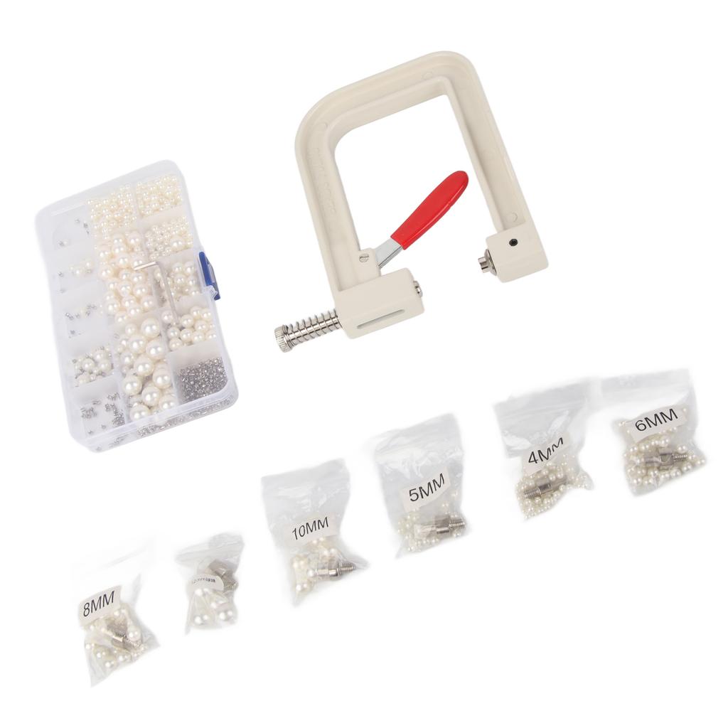 Pearl Setting Machine Kit with Hand Press Machine Pearls Accurate Positioning Manual Pearl Setting Machine for DIY