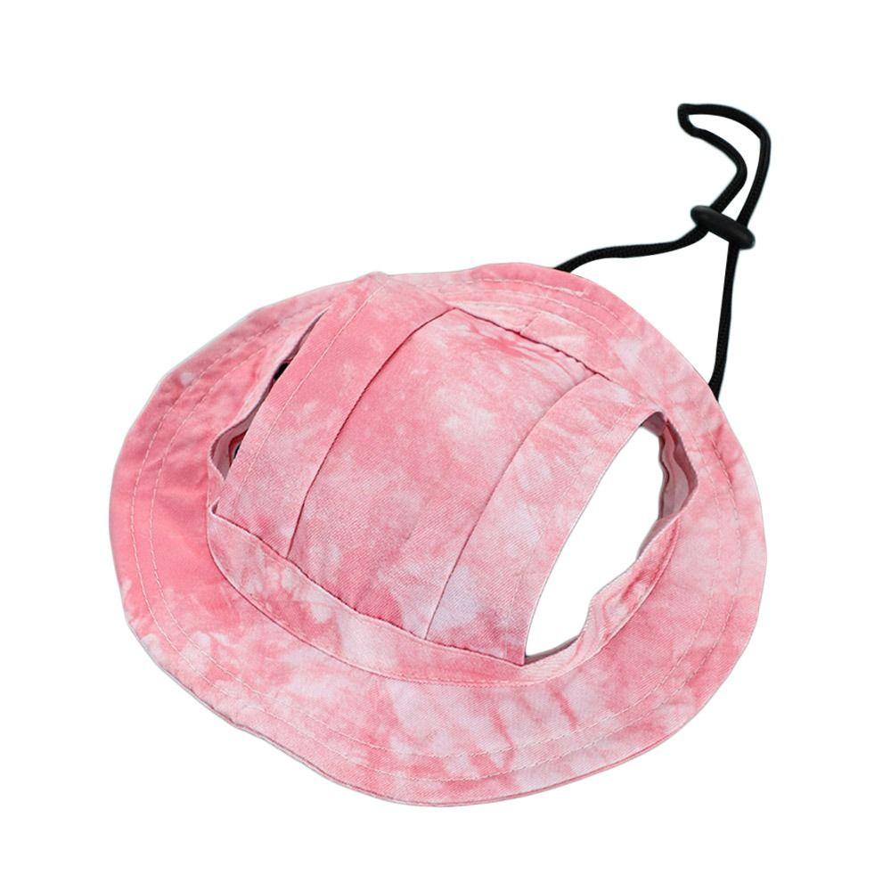 Outdoor with Ear Holes Dog Cat Hats Casual Sun Protection Pet Cowboy Hat Cotton Adjustable Dog Calming Earmuffs