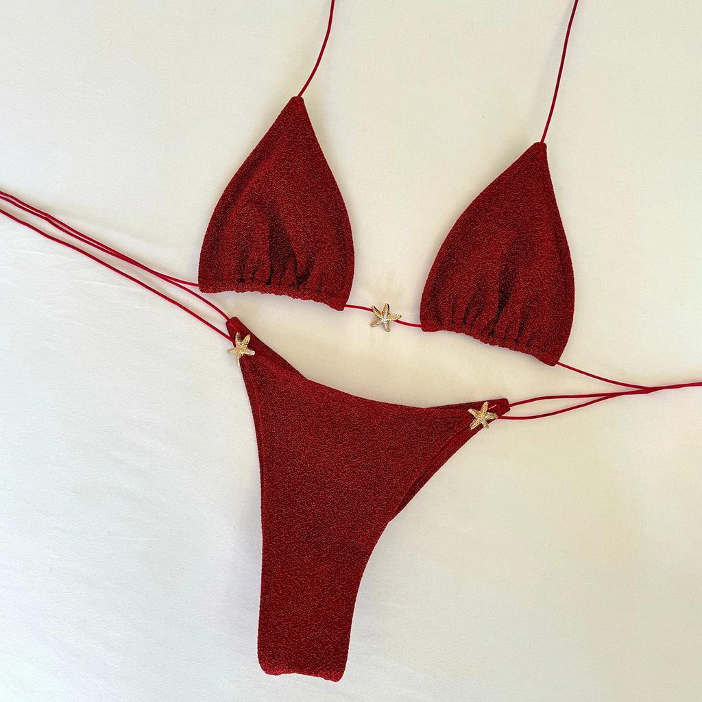 Micro Bikinis 2026 Women Swimsuit New Sexy Swimwear Halter Bikini Set Brazilian Biquini Female Starfish Beachwear Party Wear