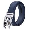 FleurUneffe Genuine Leather Belt with Cuttable Adjustable No Navy Z Men's Belt, Size, Holes, Auto-Lock, Stylish, Casual, Business, Golf, White, Red,