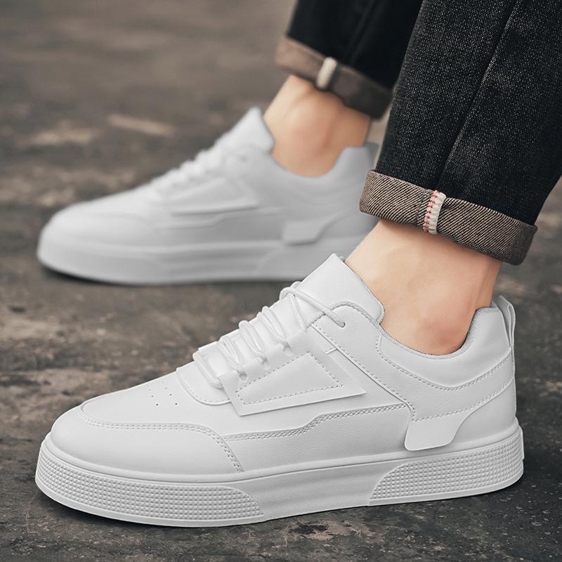 Men's Sneakers Platform White Shoes Fashion Outdoor Casual Shoes Plus Size Comfortable Vulcanized Shoe Shallow Lace-up Men Shoes