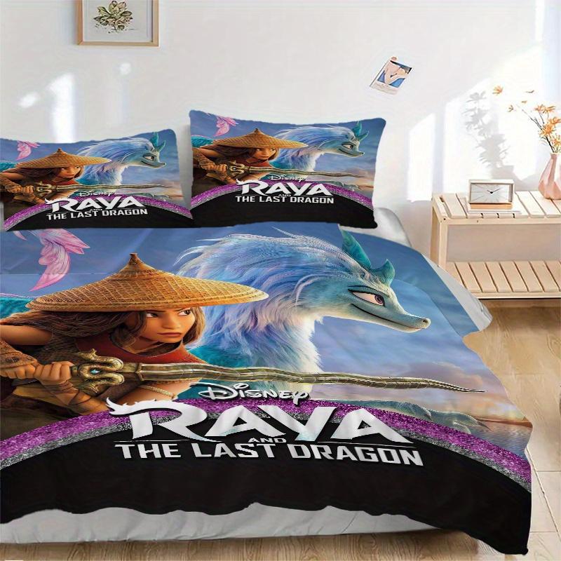 

3pcs Raya and The Last Dragon Poster Design Print Cover Set Ultra Soft, Breathable, and Comfortable Bedding with Stylish Design for Bedroom 135x200cm