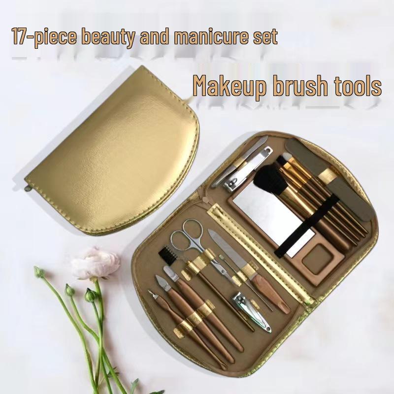 30-Piece Stainless Steel Manicure & Pedicure Set with Nail Clippers, Eyebrow Tweezers, and Blackhead Tools