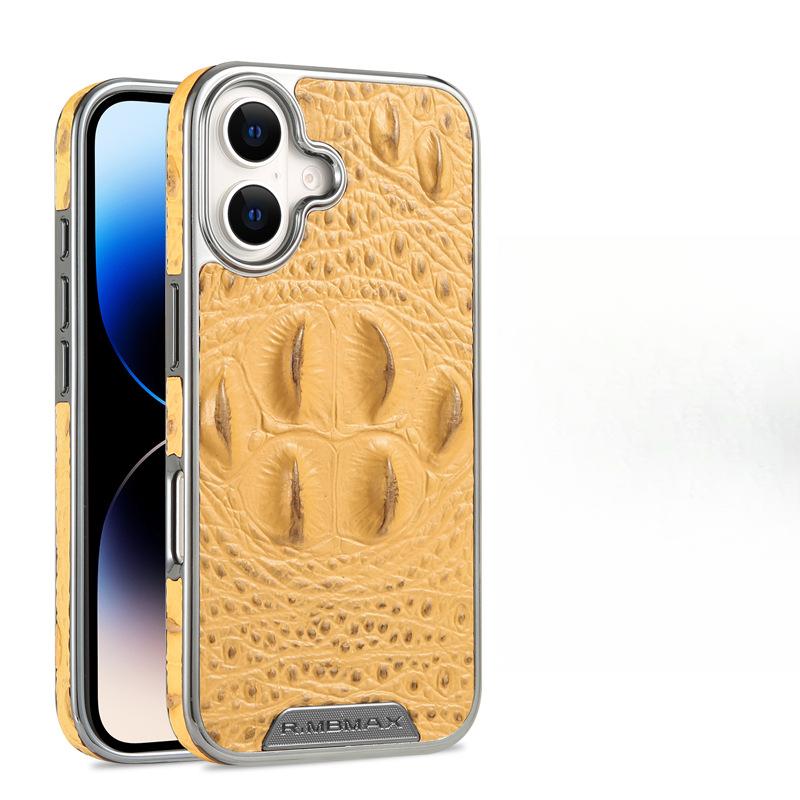 Suitable for Apple 16promax Phone Case, Crocodile Claw Pattern, IPhone15 Business 14, Shockproof 13, Full Cover 12 Leather
