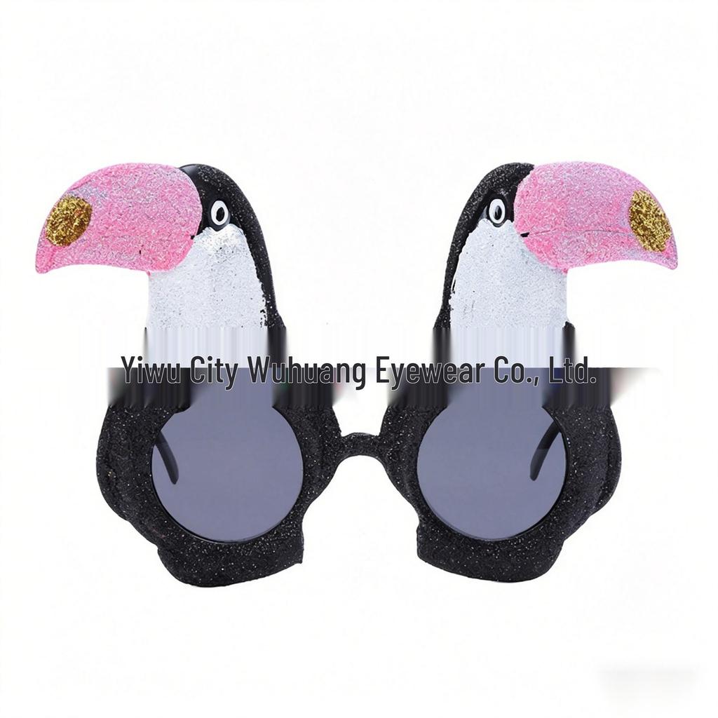 Hawaiian Beach Party Glasses: Coconut Tree, Flamingo, Parrot, Ice Cream, Flower & Wine Glass Fun