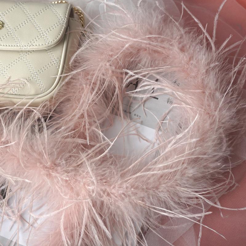 Special Offer White Black Ostrich Feather Top Latin Dance Clothes Pajamas Nightgown Diy Decorative Clothing Accessories