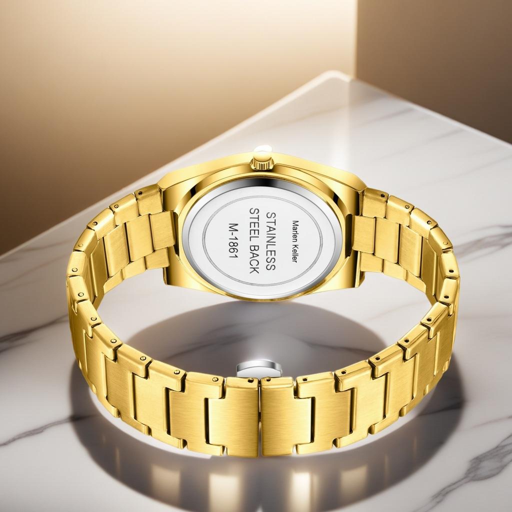 Luxury Quartz Man Wristwatch Sport Men Watches Waterproof Luminous Date Week Stainless Steel Men's Watch