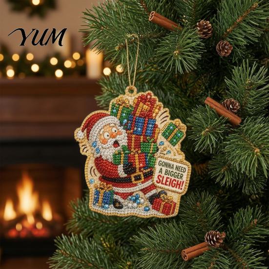 Handmade Christmas Stocking Stuffers Hanging Faux Pearl Art Kit for Adult, DIY Bead Fun Classroom Craft Rewards Painting Ornament, Holiday Set