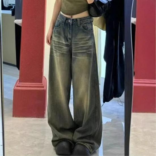 Women's High Waist Wide Leg Vintage Jeans