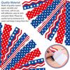 Waline 69Ft 4th of July Bulletin Board Trim Border Stickers 4 Design Self-Adhesive n Flag Border Decals for Independence Day Classroom Decoration