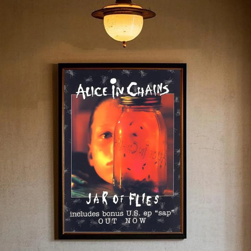 Retro Music Alice In Chains Poster HD art sticky wall waterproof home living room bedroom bar aesthetic decoration