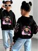 Girls Cute Girl Hoodie Kawaii Graphic Print Heart Pullover Sweatshirt Kids Korean Style Streetwear Casual Spring Autumn